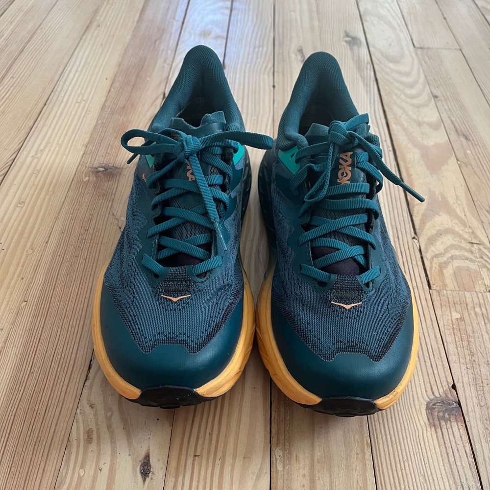 Hoka Speedgoat 5 GTX Womens 8.5 Teal Yellow Waterproof Trail Running Shoes - Picture 4 of 8